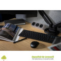Priza incorporabila SOFT, 2x Schuko, 2x USB, argintiu