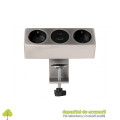Priza incorporabila SOFT, 2x Schuko, 2x USB, negru