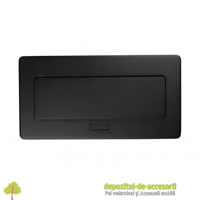 Priza de mobilier MULTISOFT, 2xSHUKO, USB A+C, RJ45, cablu HDMI 1,5 m, negru
