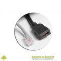 Priza de mobilier MULTISOFT, 2xSHUKO, USB A+C, RJ45, cablu HDMI 1,5 m, negru