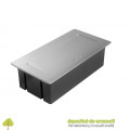 Priza de mobilier MULTISOFT, 2xSHUKO, USB A+C, RJ45, cablu HDMI 1,5 m, aluminiu