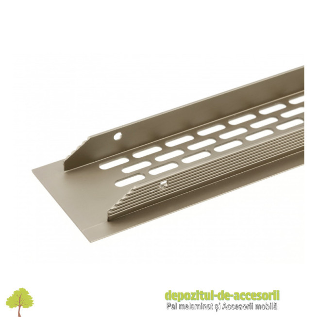 Grila de ventilatie 60x245mm, din aluminiu, antracit deschis