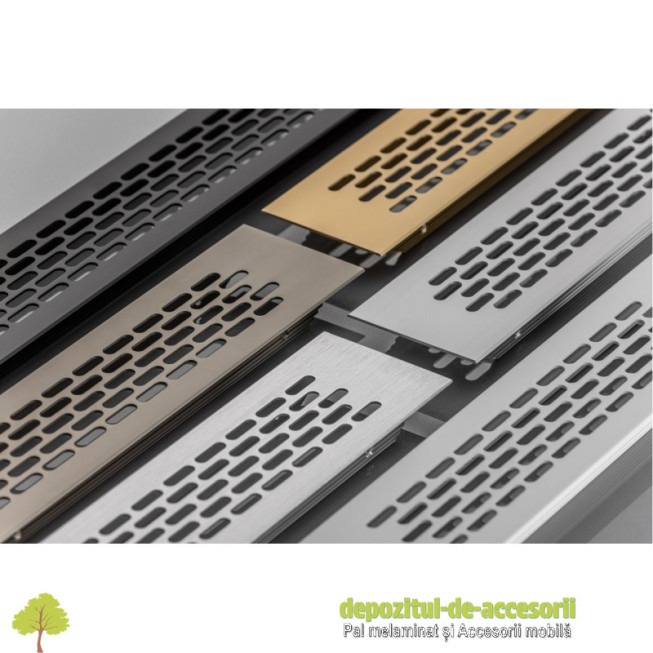 Grila de ventilatie 60x245mm, din aluminiu, antracit deschis