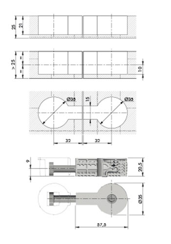 Quick-Tech Dimensiuni si schema de gaurire